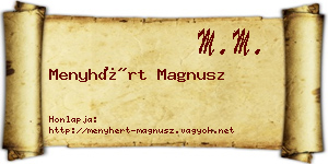 Menyhért Magnusz névjegykártya